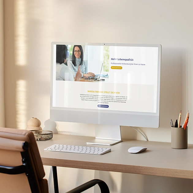 Mockup „JARVIS“-Website Hörberatung Fabiano