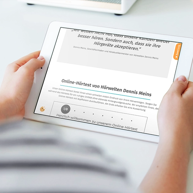 Mockup „JARVIS“-Website Hörwelten Dennis Meins